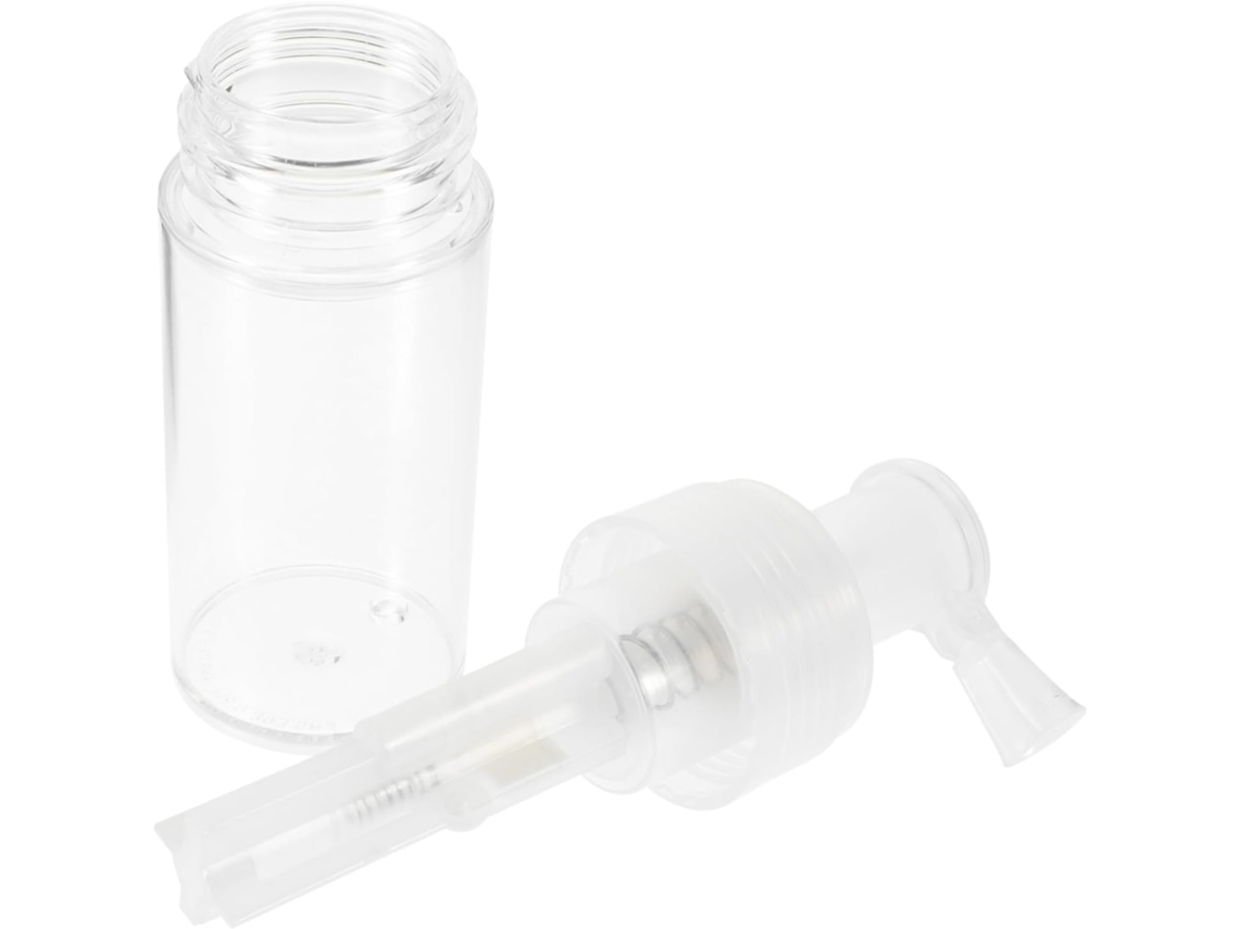 Botella pulverizadora portátil y recargable para el cabello y el polvo.
