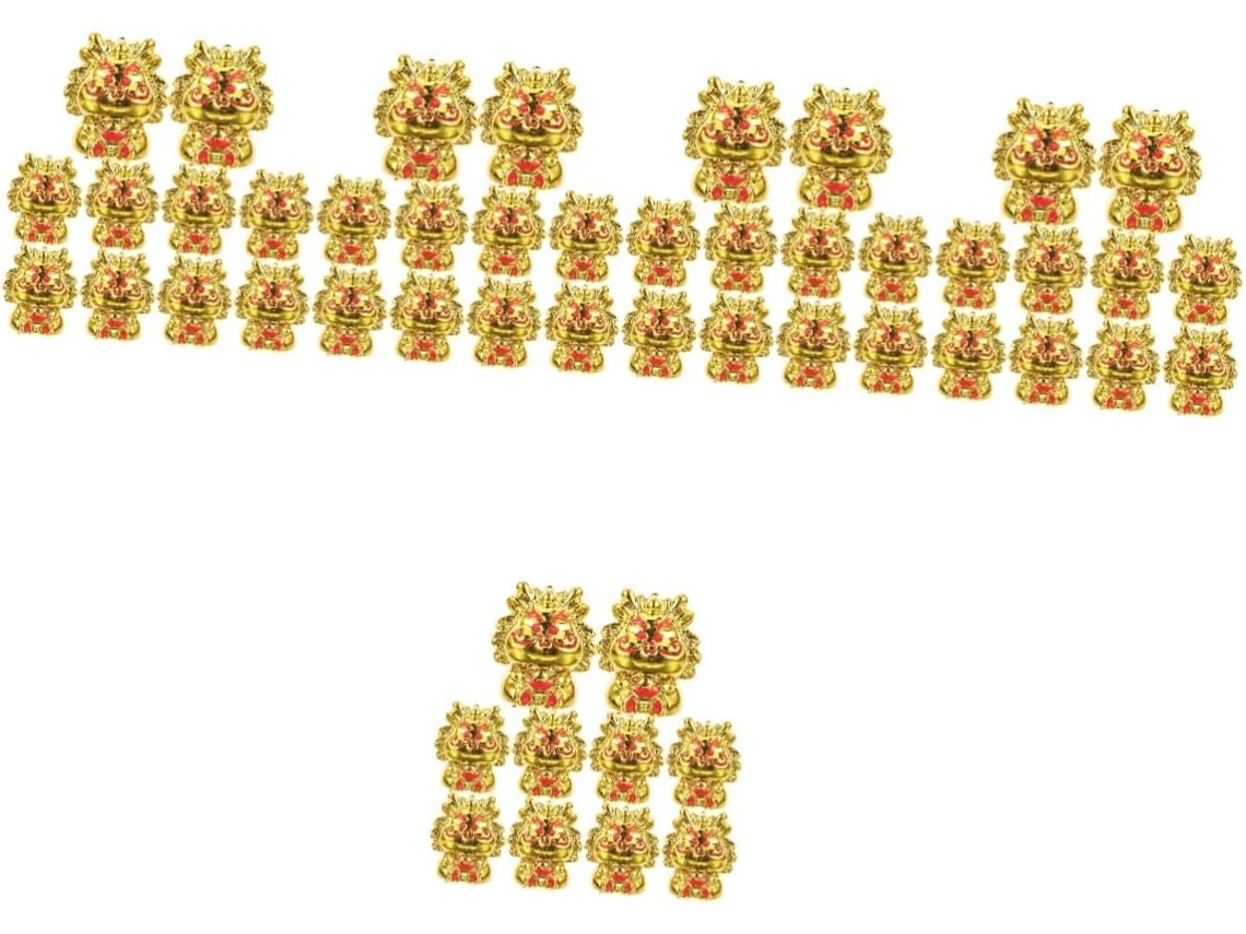 Juego de 50 colgantes de dragón chino para decoración de Año Nuevo, manualidades y accesorios para festivales. SFUSHOS
