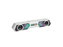 Barra de sonido Bluetooth con cable MDUG para computadora, subwoofer estéreo de alta fidelidad (blanco)