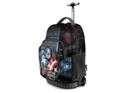 Capitán América Defender Mochila Trolley GTS FAN, Negro