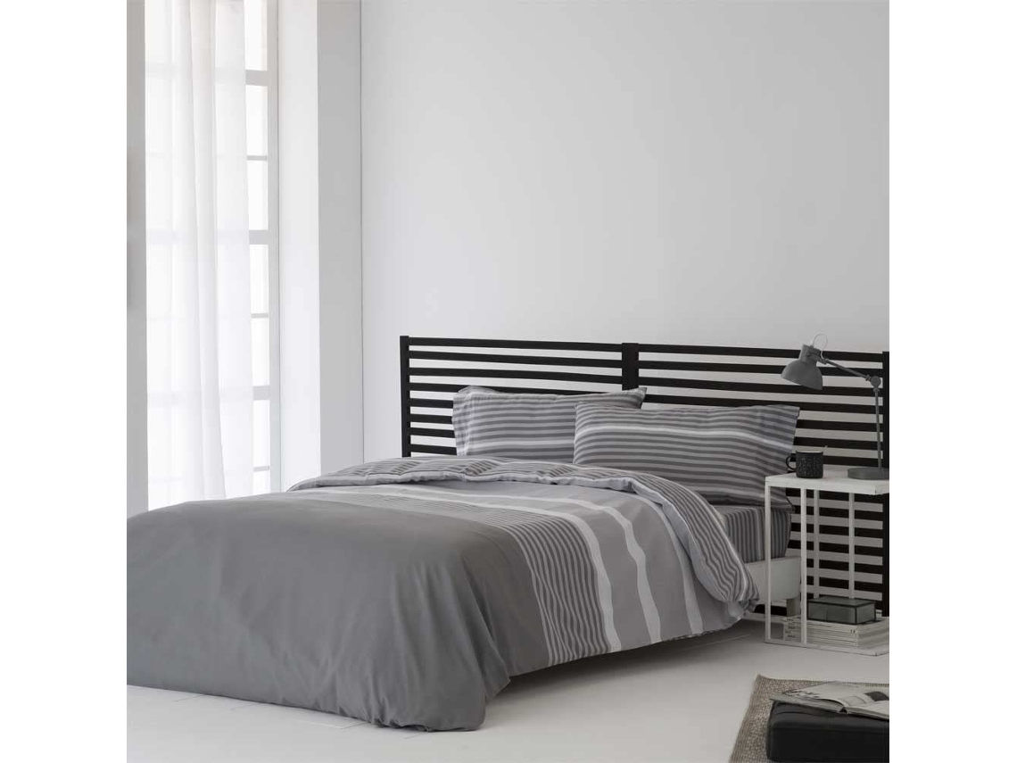 Funda Nordica COTTON ARTEAN Gauna Algodon Poliester Gris Cama 180 260 x 240 cm Worten.es