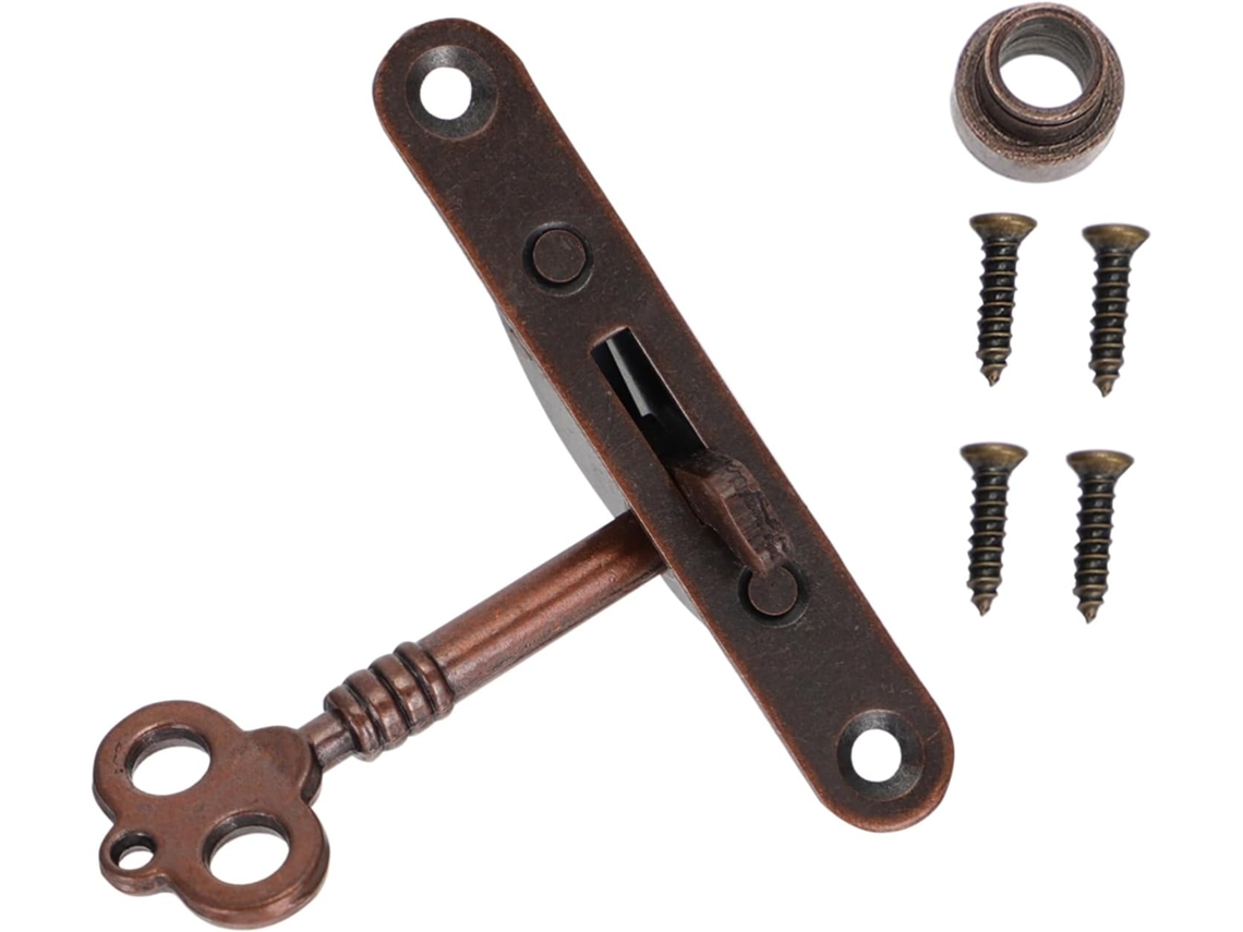 Juego De Cerraduras Antiguas Para Muebles 2 Piezas, Cerradura Con Llave Armario, Caja Regalo