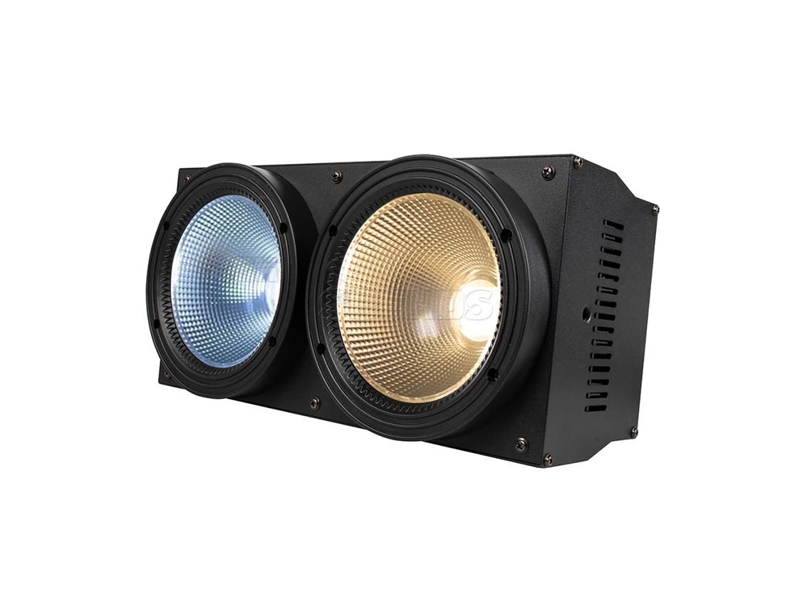 Proyector de iluminación de escenario, LED COB dobles de 200 W, versátil, blanco cálido y blanco frío, 1 unidad de 200 W, enchufe UE OEM