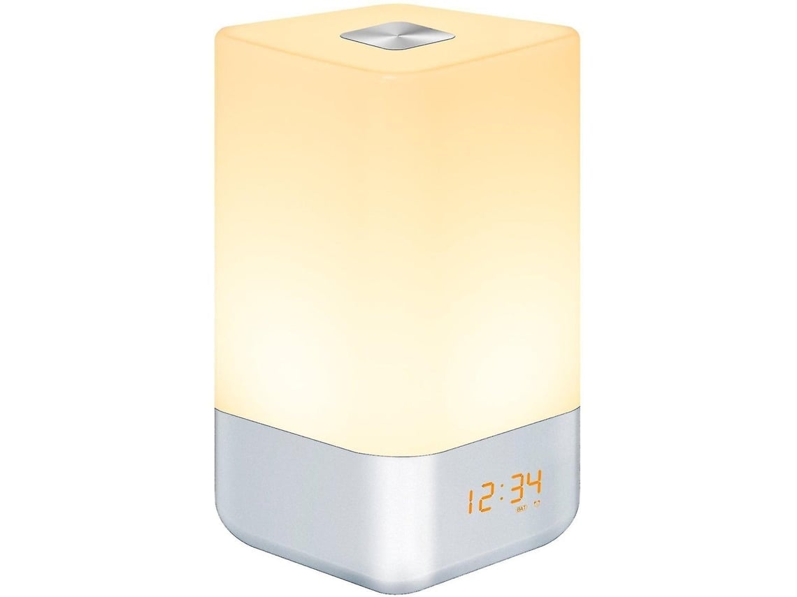 Luz Noturna de Despertar Por Toque com Despertador de Simulação de Nascer Do Sol Led Lâmpada de Mesa 