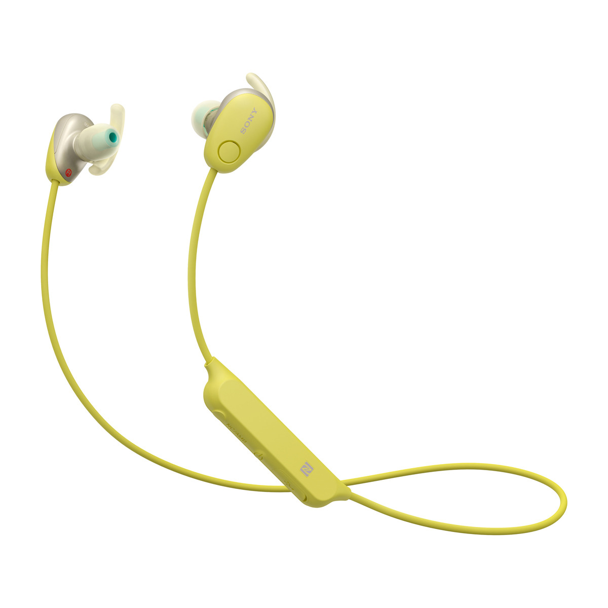 Auriculares Bluetooth SONY Wisp600 (In Ear - Micrófono - Noise Cancelling - Amarillo)