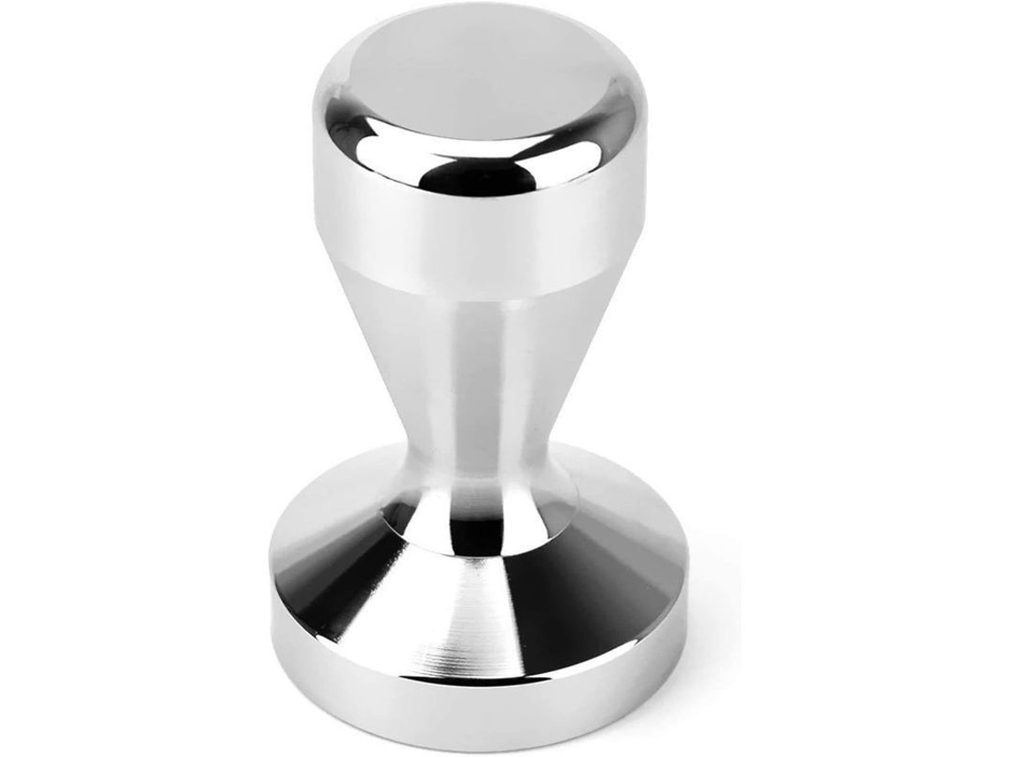 Prensa Para Café Espresso Linjou De 51 Mm, Acero De Aluminio Cromado, 80 Mm, Para Café Fresco.
