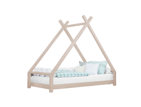 Cama tipi infantil TAHUKA 90 x 180 beige BENLEMI
