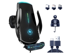 Cargador Inalambrico Auto Magsafe Sujeción Automatica Yizhood Negro