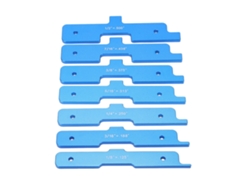 Juego De 7 Bloques De Medición De Aluminio Con Escala Clara Para Carpintería - Azul