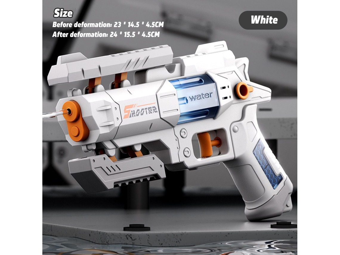 Mini MDUG - Pistola de agua automática de disparo continuo para exteriores (blanca)