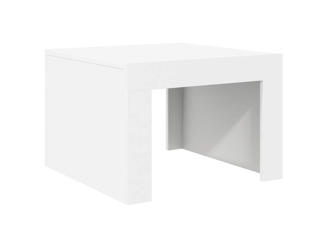 Mesa de Centro 50x50x35 Cm Derivados Madera Blanco MAISON EXCLUSIVE