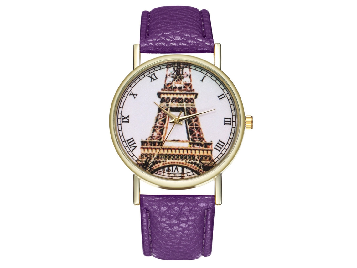 Elegante Reloj De Pulsera Unisex De Cuarzo, Estilo Casual, Ideal Como Regalo (morado).