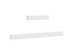 Conjunto de mueble para TV de 6 piezas, madera procesada, blanco, MAISON EXCLUSIVE