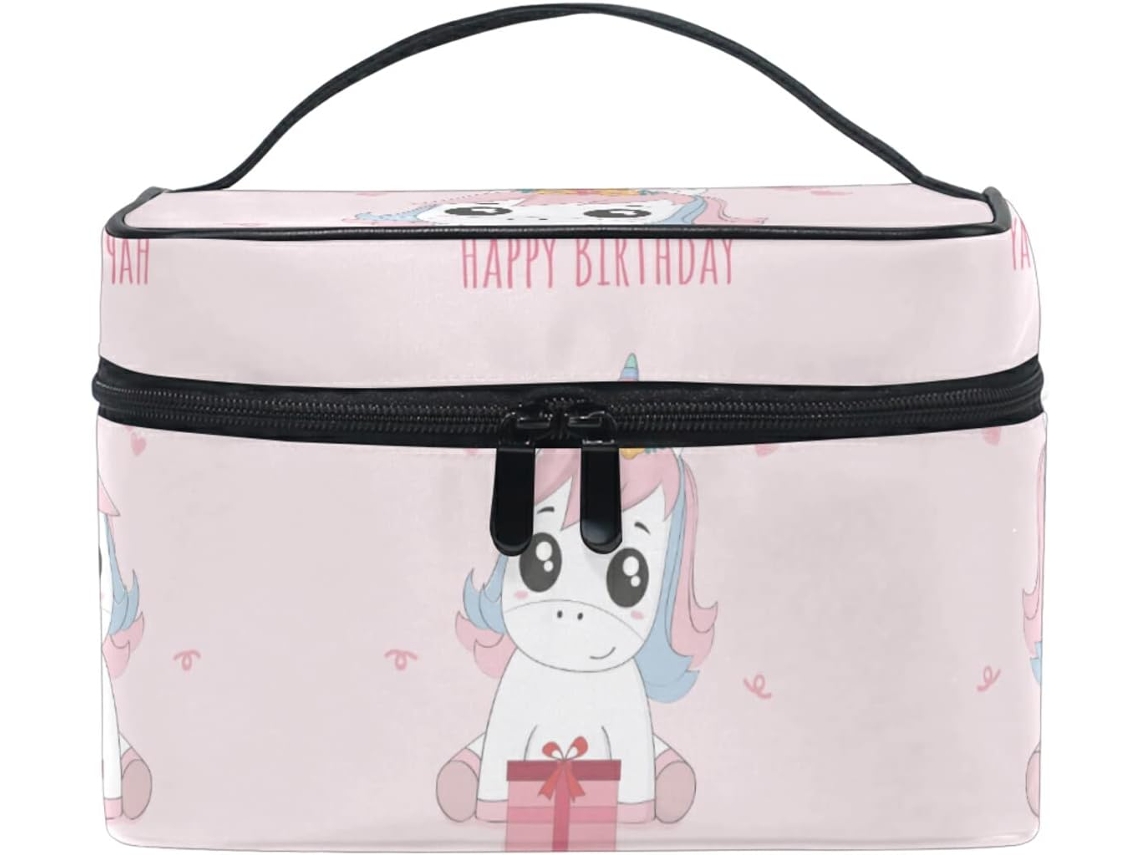 Bolsa Cuero Con Cremallera Portátil Organizador Para Mujer