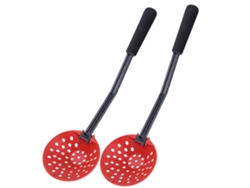 Cuchara Para Pesca En Hielo De Invierno, Plegable, Antideslizante, De Plástico, Paquete De 2, Roja