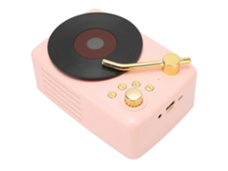 Altavoz estéreo Bluetooth Yunzii con carga USB, diseño retro, tocadiscos, mini altavoz inalámbrico portátil para uso doméstico