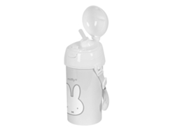 Botella con Tapa y Pajita MIFFY Niebla Gris PVC 500 ml