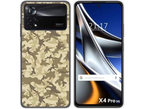 Carcasa para Xiaomi Poco X4 Pro 5G TUMUNDOSMARTPHONE Dibujos Sand Camuflaje Multicolor