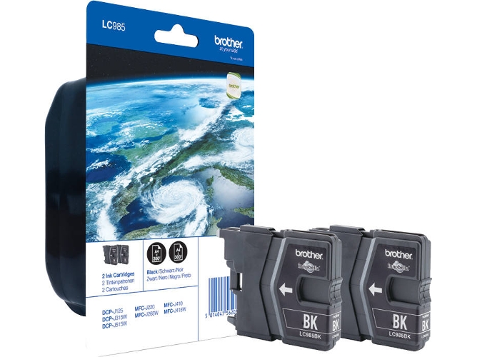 Cartucho de tinta BROTHER LC-985BKBP2DR
