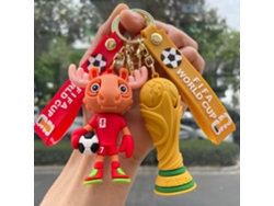 Llavero Silicona Trofeo Copa Mundial Y Mascota Alce Canadá Copa 2026,colgante Para Llaves Mochila Maleta,recuerdo Temático Fútbol