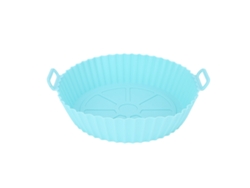 Relleno De Silicona Para Freidora De Aire Redonda Antiadherente Reutilizable Con Asas - Azul