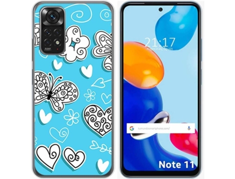 Carcasa Xiaomi Redmi Note 11 TUMUNDOSMARTPHONE Dibujos Mariposas Multicolor