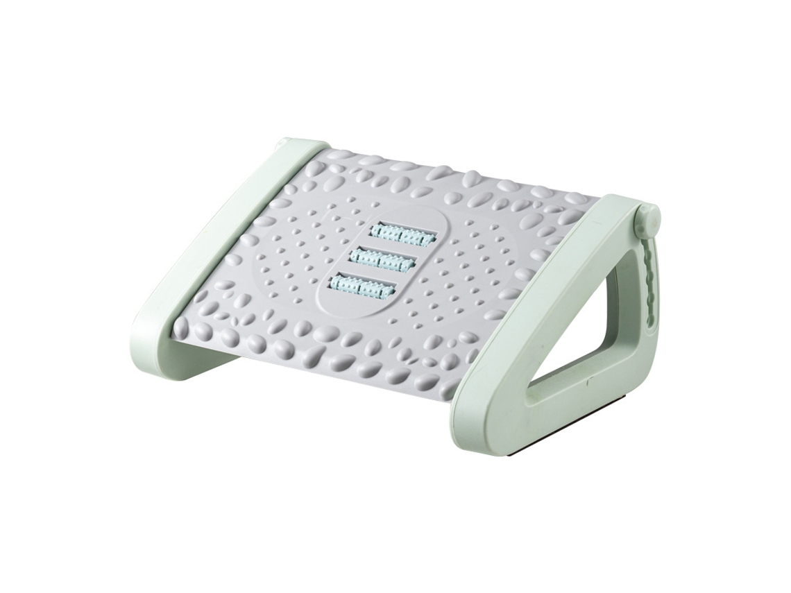 Taburete De Pie Con Rodillo De Masaje Estilo Sencillo Compacto Material Plástico Reposo De Pies Para Debajo Del Escritorio Hogar Oficina Verde