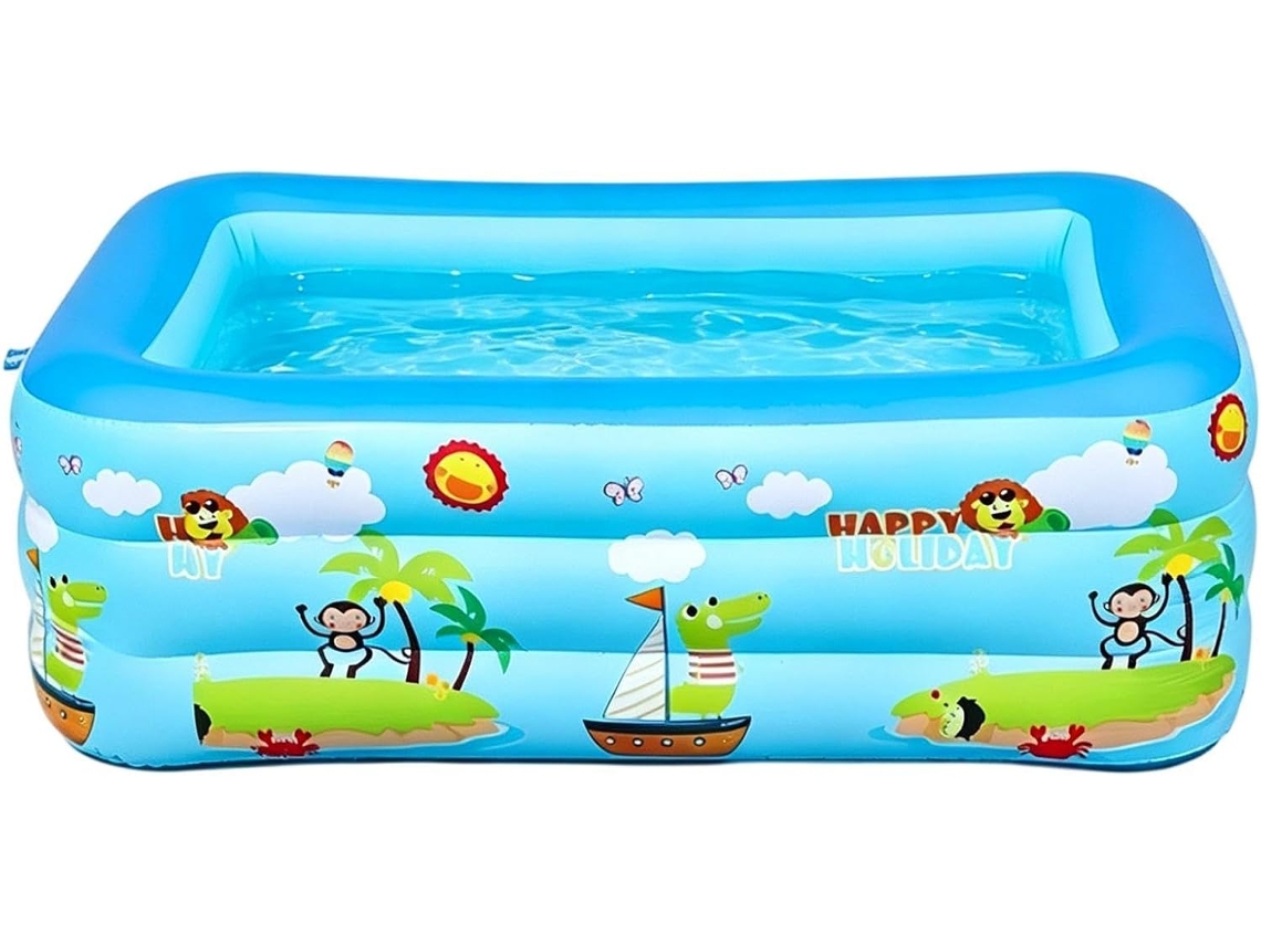 Piscina Inflable Niños, Plegable, Portátil, Resistente Rayos Uv, Exteriores, Clima Jardín, Patio,
