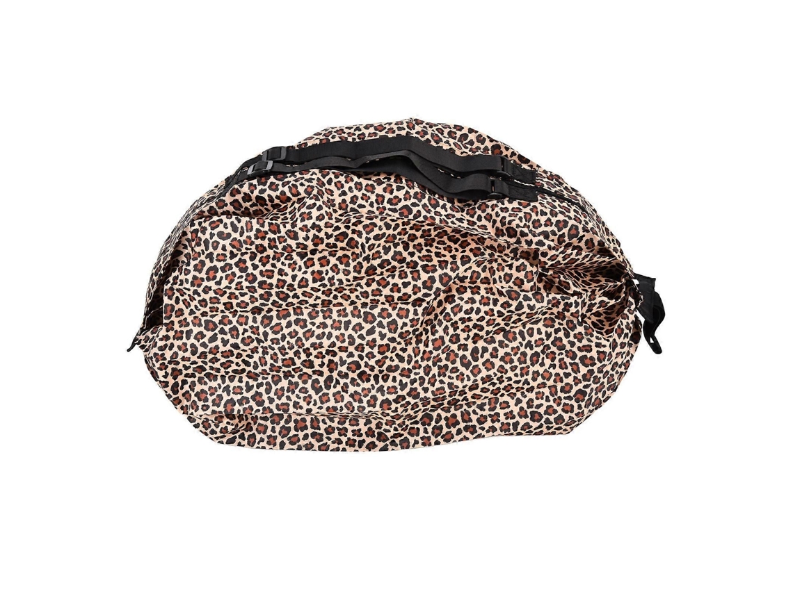 Bolsa de la compra reutilizable y elegante de tela Oxford, portátil, plegable, de gran capacidad, impermeable y con estampado de leopardo. GOKOCO