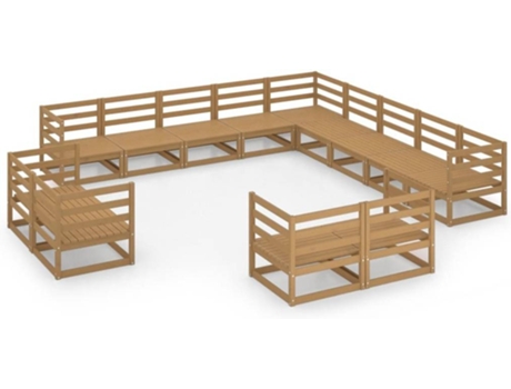 Conjunto 13 de muebles de jardín VIDAXL madera maciza de pino