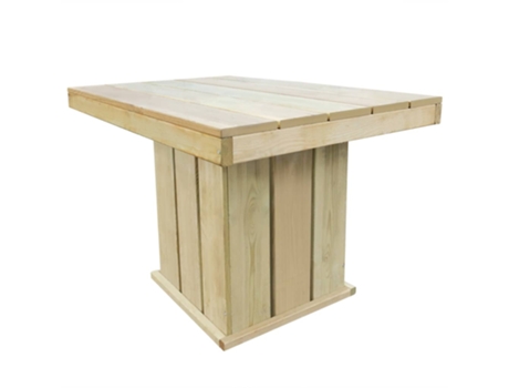 MAISON EXCLUSIVE Mesa de jardín de madera de pino impregnada 110x75x74 cm