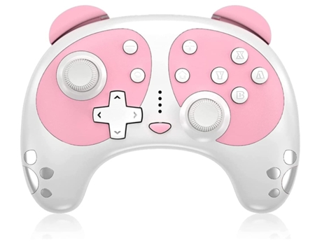 Mando Inalámbrico Panda Controller con Switch Lite/Pc/Switch Oled Mando Inalámbrico con Turbo/Dual Vibración/Nfc Wake-Up Rosa YIZHOOD