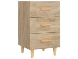 Mesita de noche Sonoma MAISON EXCLUSIVE de roble 40x40x66 cm en derivados de madera