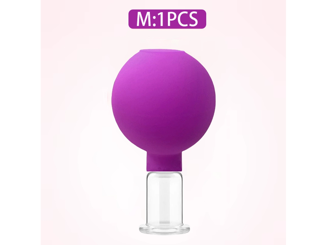 Ventosa de Massagem de Borracha, Efeito Lifting Facial a Vácuo, Tamanhos P, M e Gg MDUG (cor Rosa M)