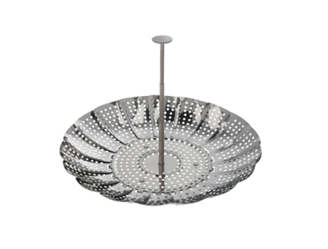 Cesta Vaporera Acero Inoxidable. Plegable Ø 13.5 / 23 cm Cocina Al Vapor. ORYX