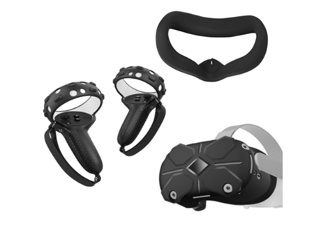 Set Protector de Silicona 3En1 para Meta Quest 2 VORTEX VR