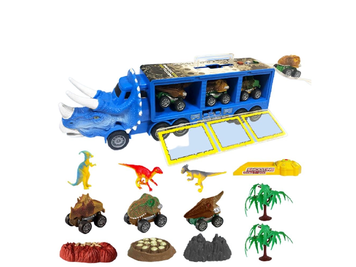 Rebe-brinquedo Caminhão De Dinossauros Para Crianças Presente Transportador De Dinossauros Brinquedo Elétrico Inércia Retrocesso