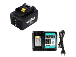Batería para herramientas eléctricas, capacidad de 8000 mAh, compatible con BL1830, 1 x 8,0 Ah, 1 x cargador OEM