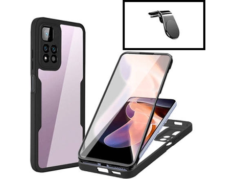Kit Carcasa Anti-Crash 360 Protection + 1 GripHolder + 1 Soporte Xiaomi Poco X4 NFC PHONECARE Negro