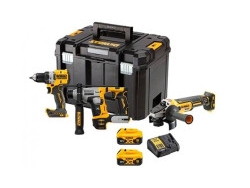 Kit combinado 18V DCD800 + DCG405 + DCH172 + 2 baterías DEWALT DCK355P2T-QW