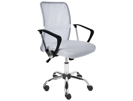 Best Silla Oficina Malla Blanca 55X55X104 BELIANI
