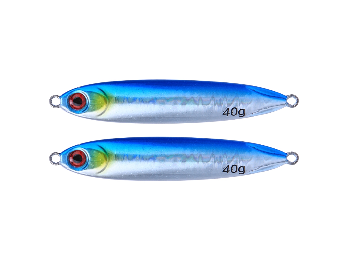 Isca Slow Jigging De Lançamento Longo Peixe De Chumbo Q11 Pesca Marítima 40g Prato De Ferro 2pcs