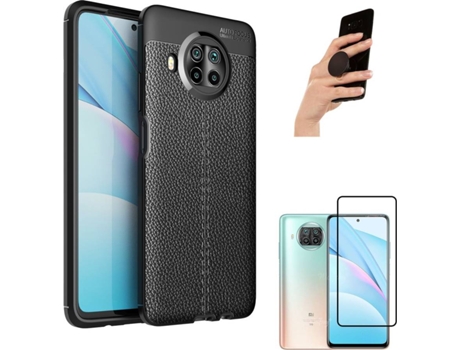 Kit Funda, Protector y PopSocket para Xiaomi Mi 10T Lite PHONESHIELD BD-LC&9D&BKPS-BK-XM-M10TL Negro