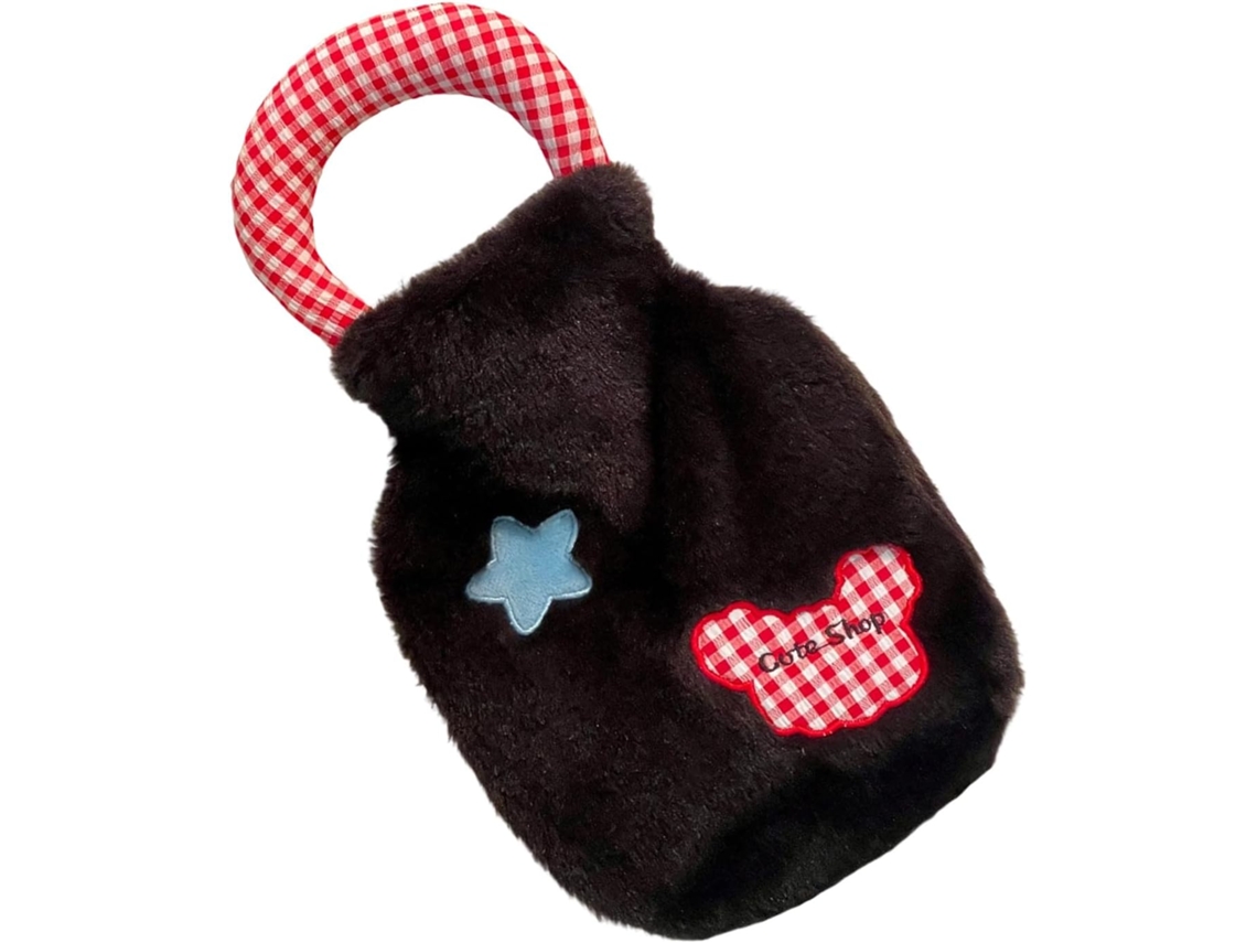 Bolsa De Agua Caliente Portátil Para Manos Y Pies, Cojín De Suave Vellón, Fácil De Transportar, Incluye Bolsa.