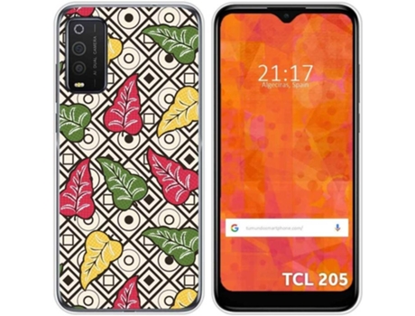 Carcasa TCL 205 TUMUNDOSMARTPHONE Dibujos Transparente Flores 11 Multicolor