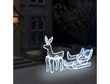 MAISON EXCLUSIVE - Luces de Navidad de reno y trineo con malla 432 LEDs