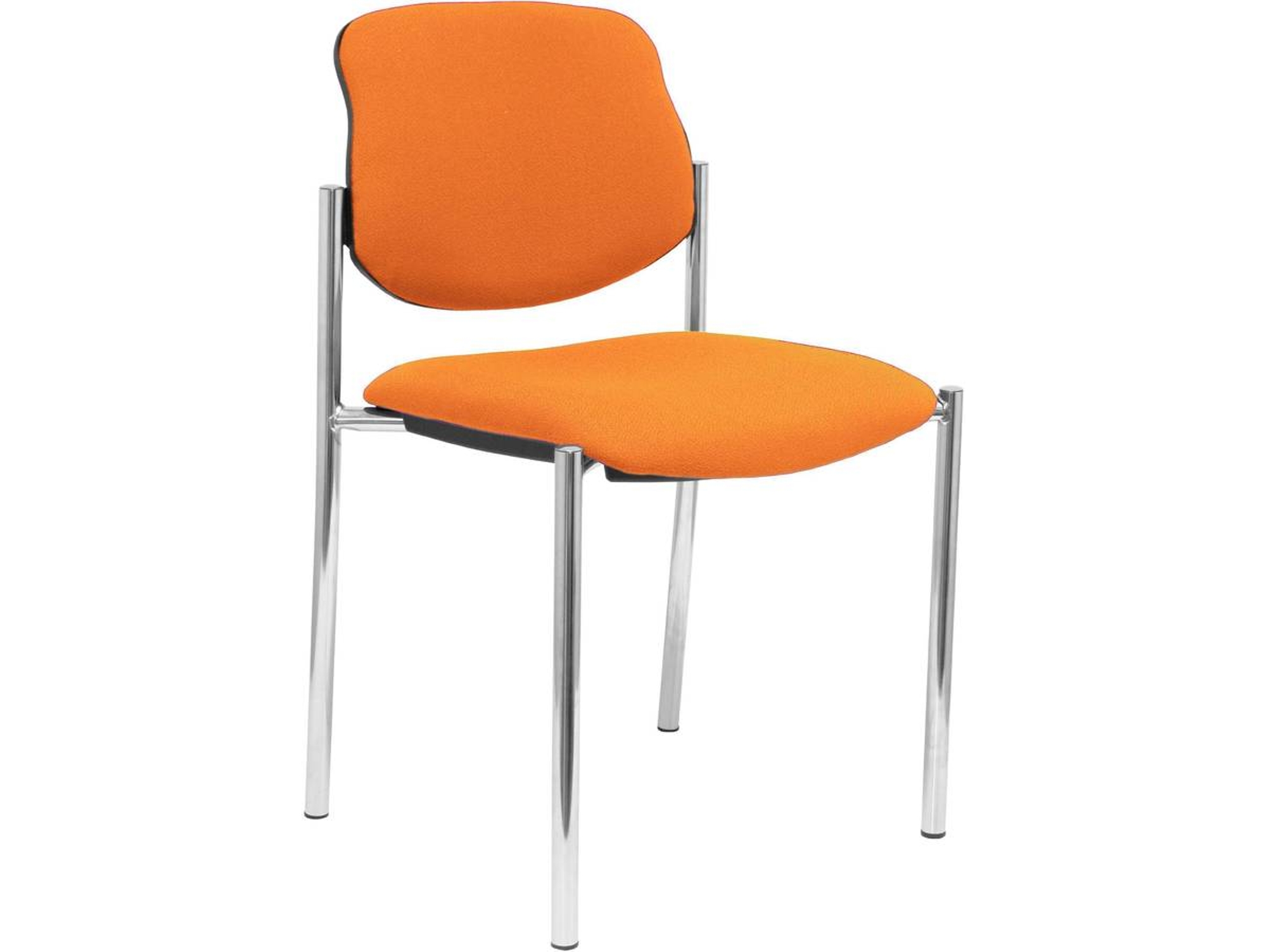 Silla de Confidente PIQUERAS Y CRESPO Villalgordo Naranja y Chasis Cromo