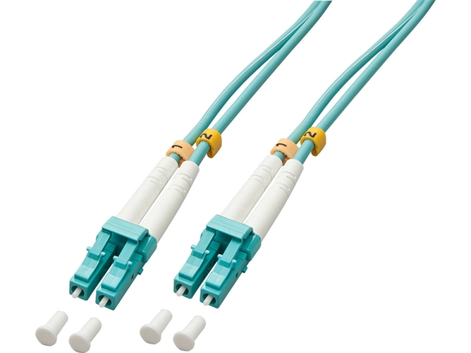 Cable Fibra Óptica LINDY (100 m - Turquesa)