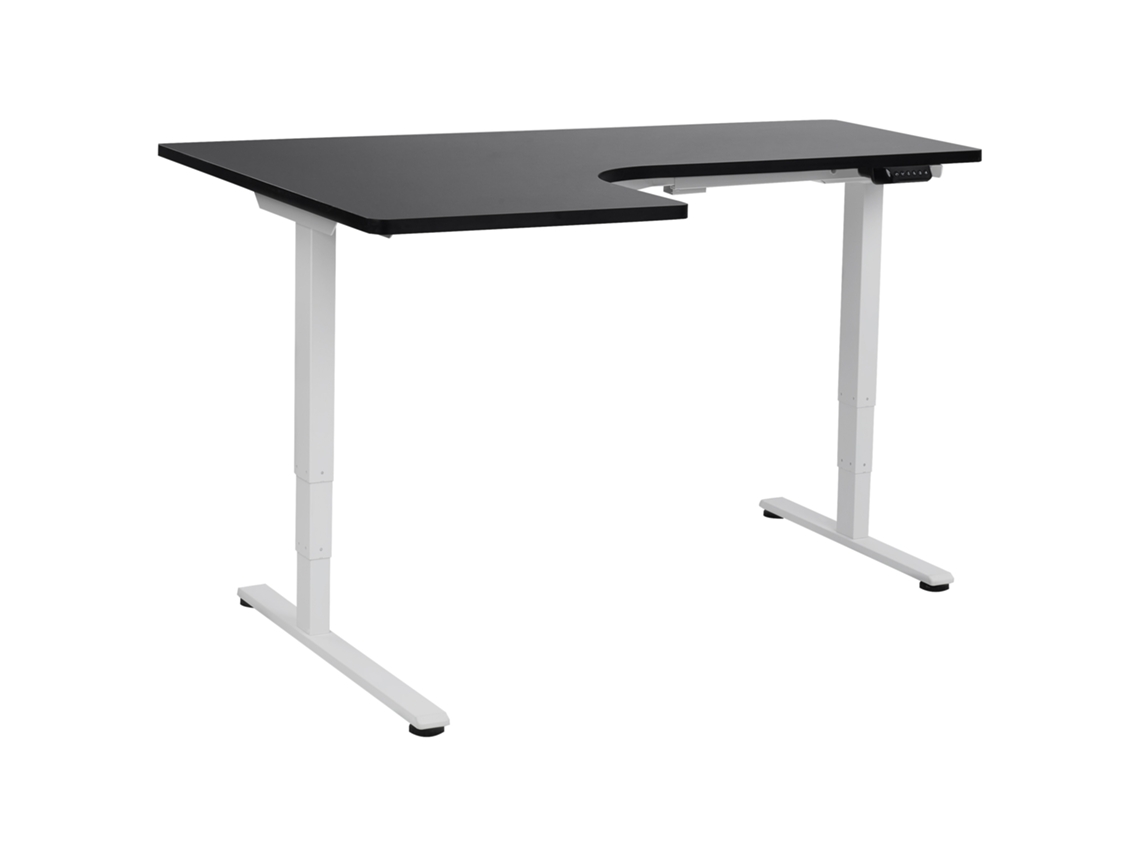 Escritorio para usar de pie o sentado BELIANI Destines de Tablero de fibra Negro 160x109x125