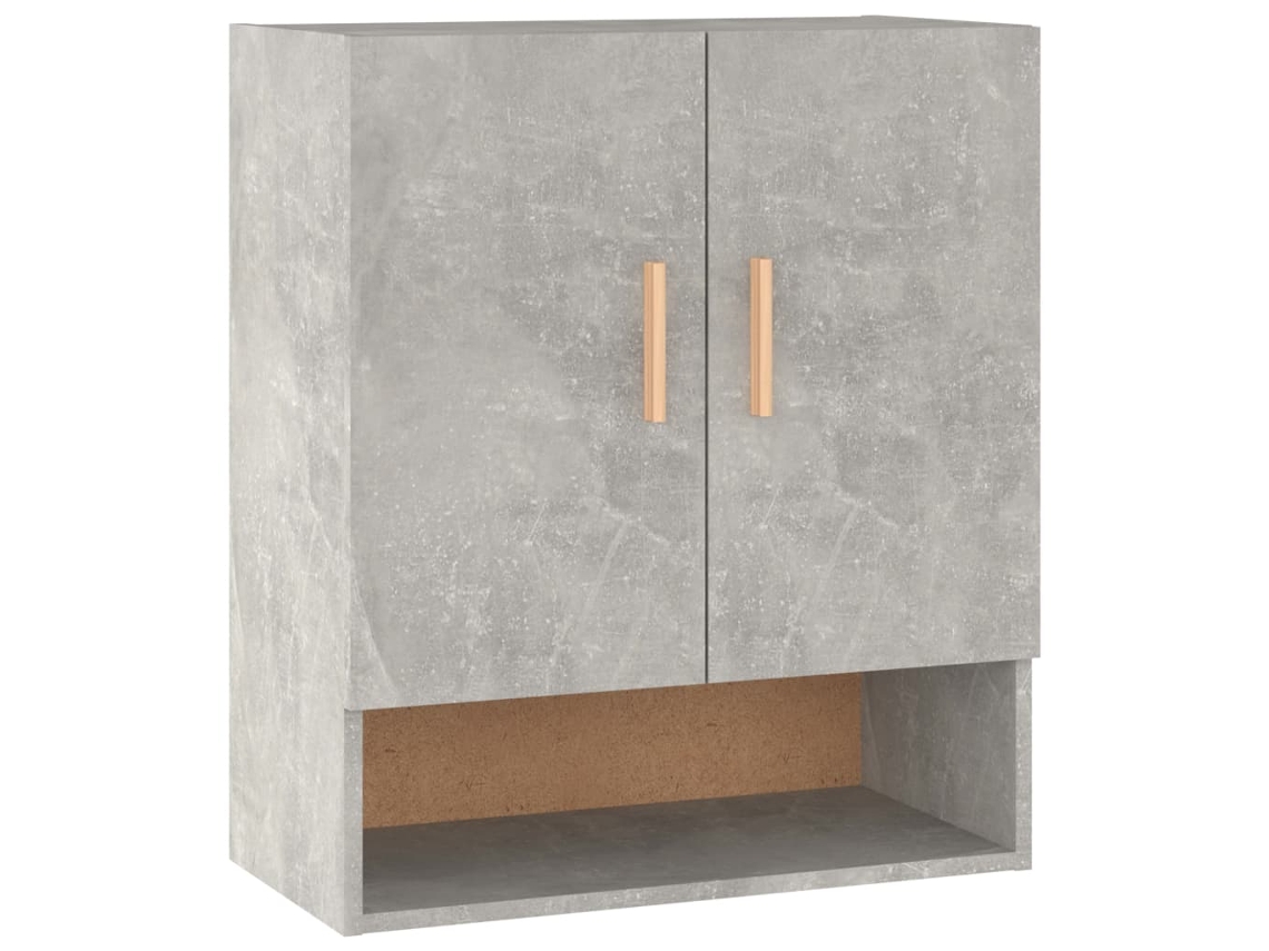 Mueble de pared MAISON EXCLUSIVE en derivados de madera gris cemento (60x31x70 cm)